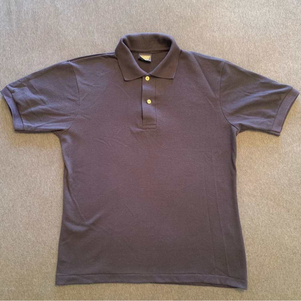Vintage ROBERT BRUCE Polo Navy Blue Size M Cotton Made In USA